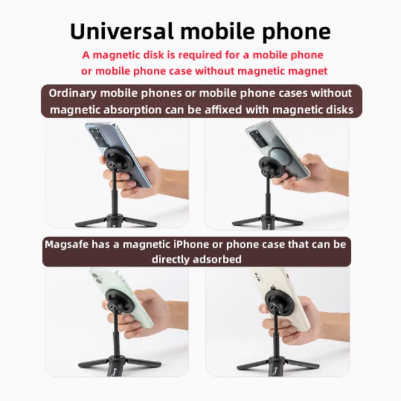 Mini Magnetic Desktop Tripod Stand for Smartphones
