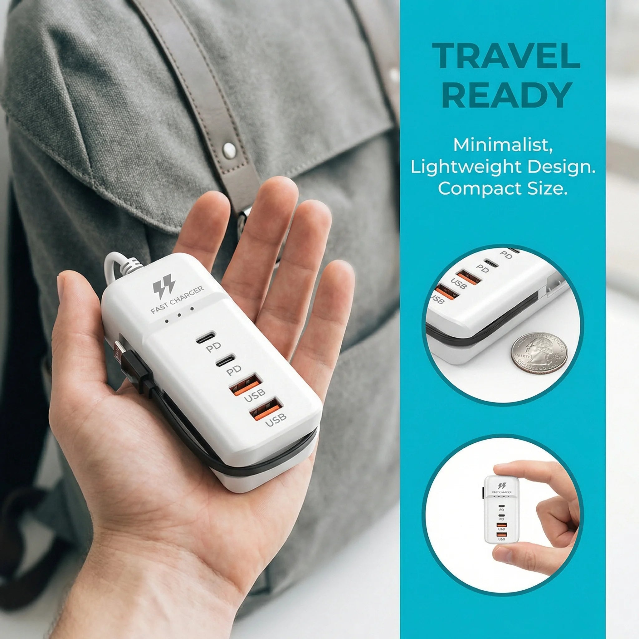USB Charger PD Type C Fast Charge Quick Wall Chargers Multiport