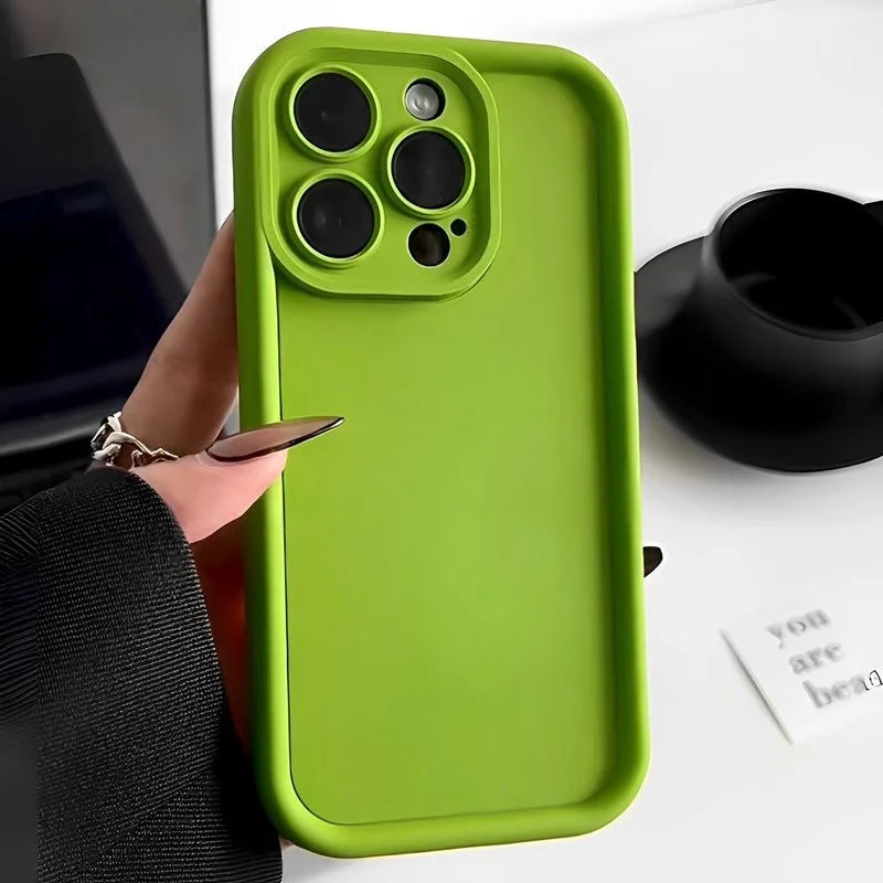 Candy Color Silicone iPhone Case – Shockproof & Slim Fit
