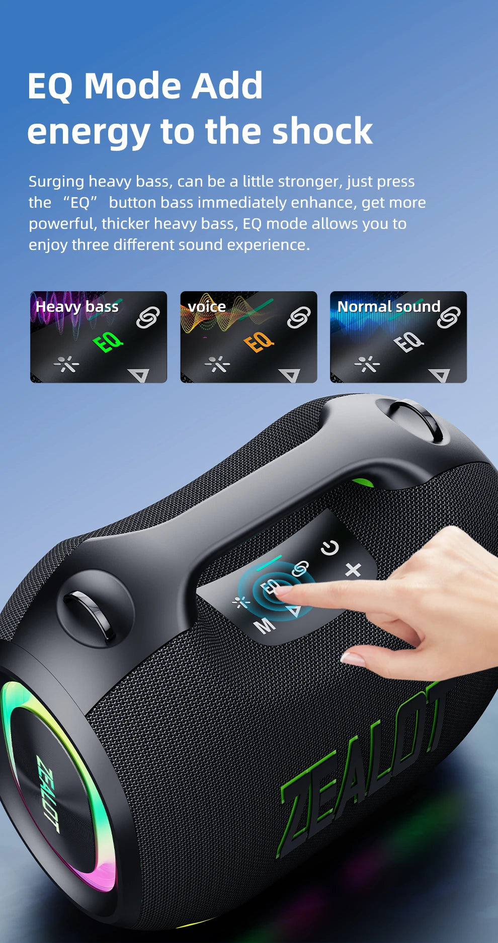 Zealot Big Power Portable Bluetooth Waterproof Speaker