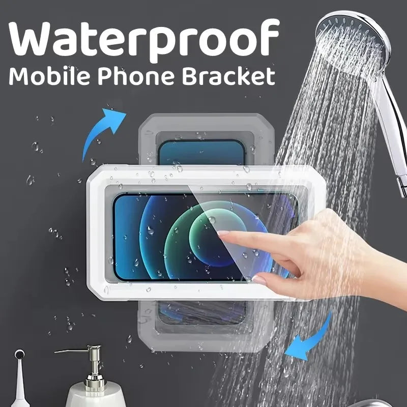 Waterproof Wall Mount Phone Holder 360° Rotatable Smartphone