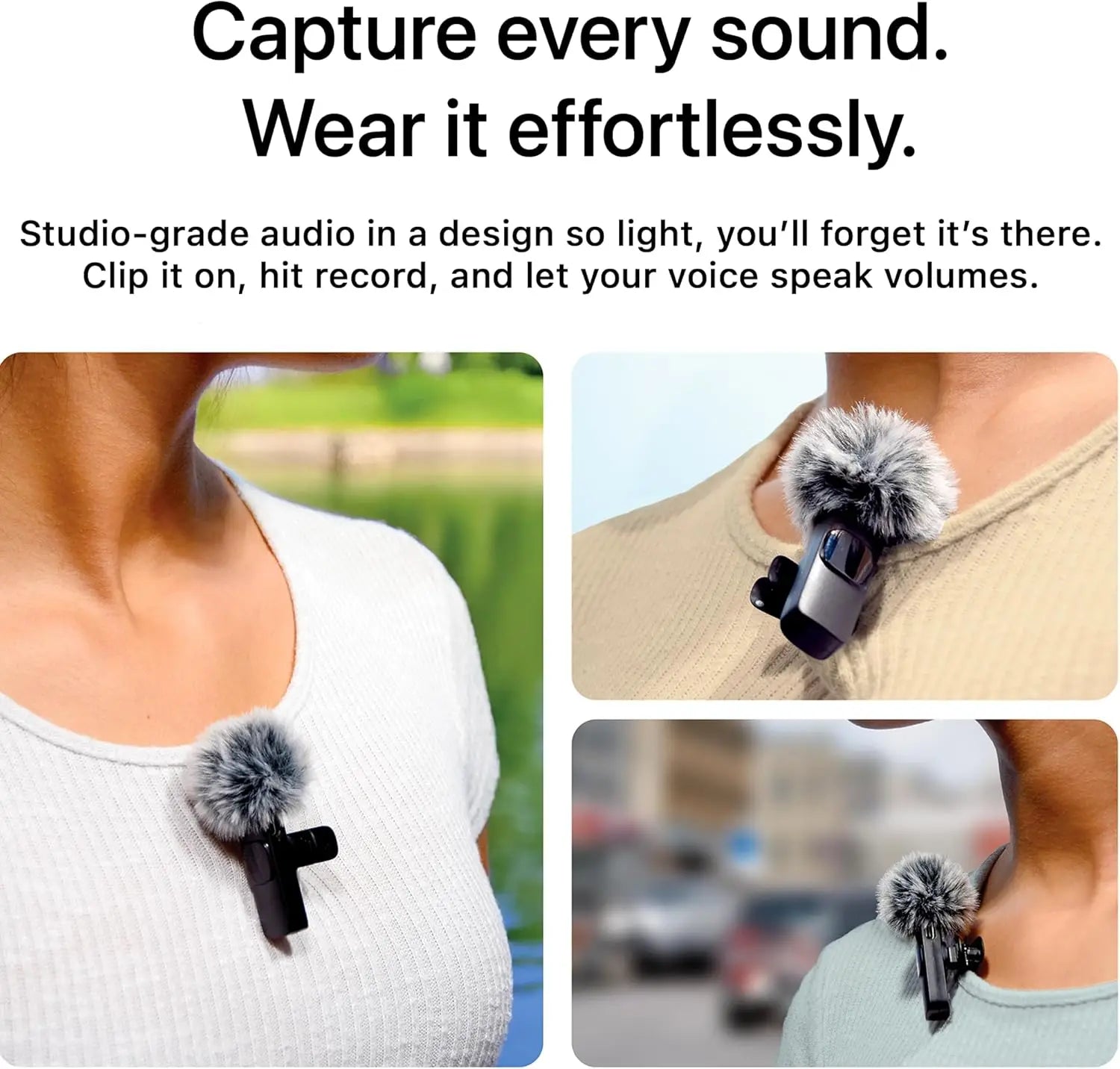 Wireless Lavalier Microphone for iPhone Android