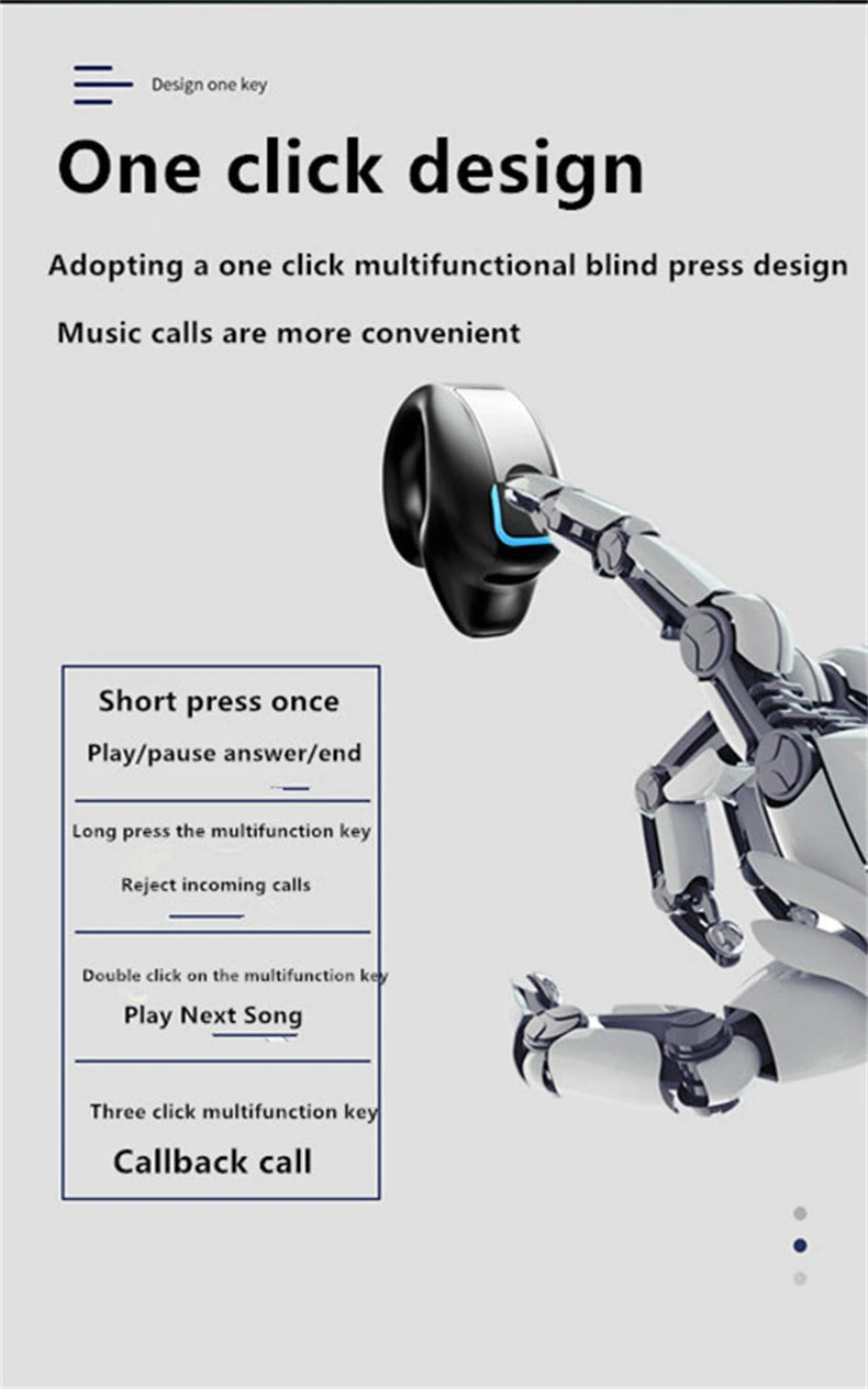 Earphone Clip Wireless Bluetooth Headphone