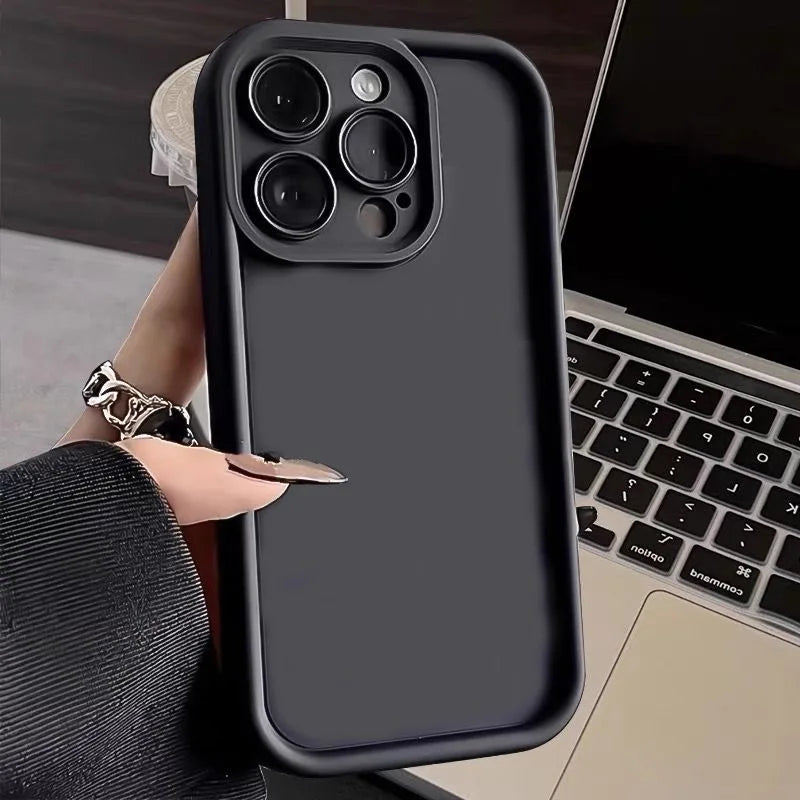 Candy Color Silicone iPhone Case – Shockproof & Slim Fit