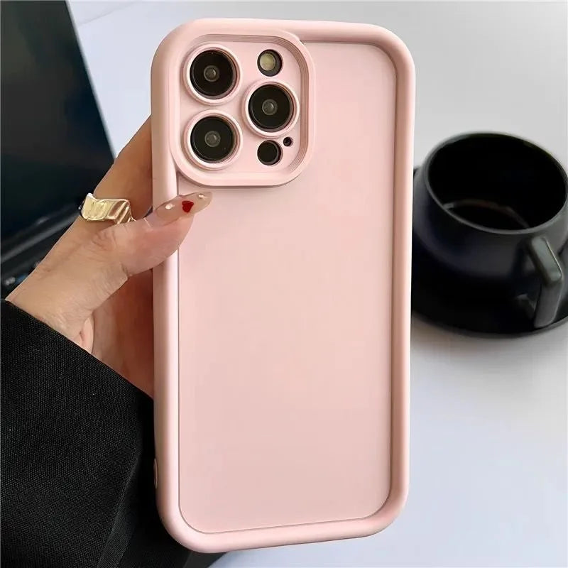 Candy Color Silicone iPhone Case – Shockproof & Slim Fit