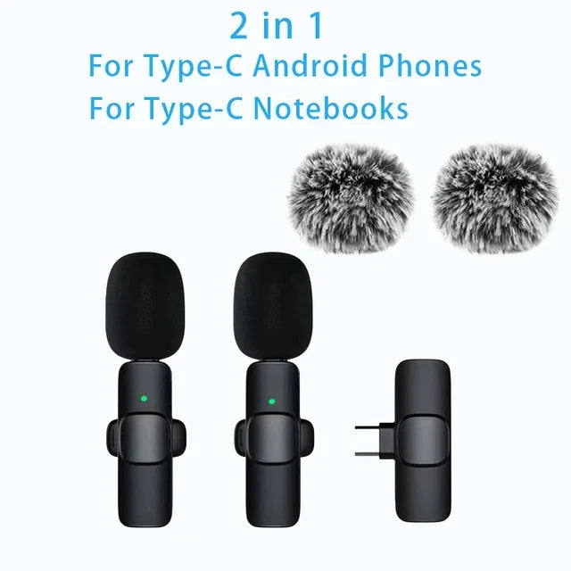 Wireless Lavalier Microphone for iPhone Android