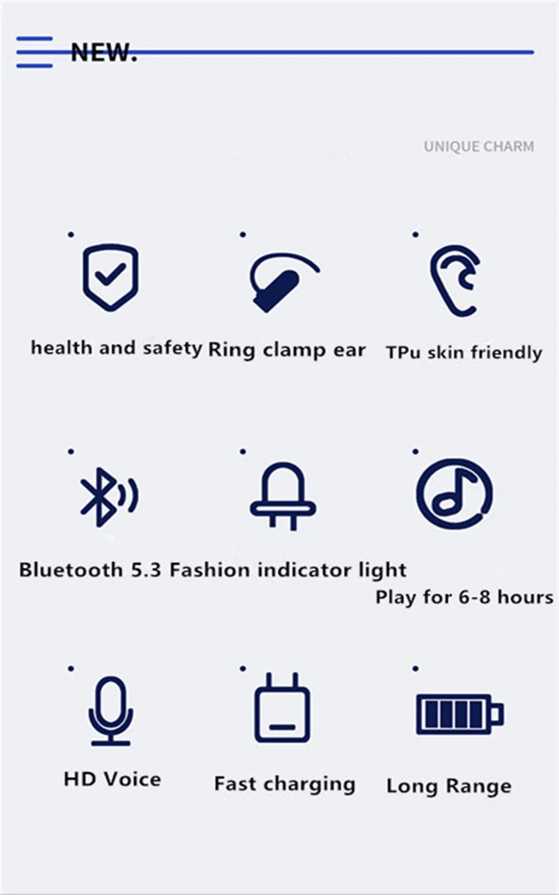 Earphone Clip Wireless Bluetooth Headphone