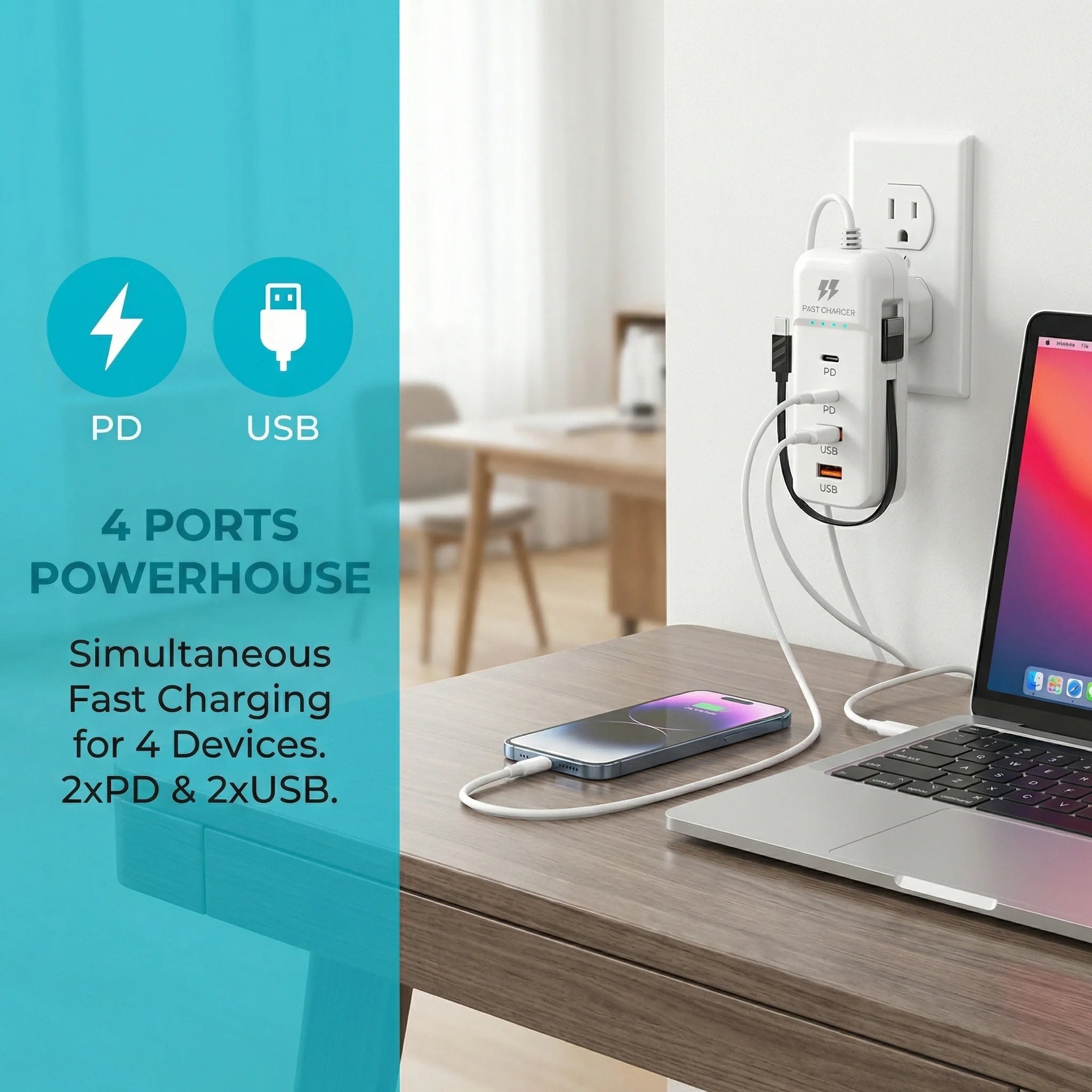 USB Charger PD Type C Fast Charge Quick Wall Chargers Multiport