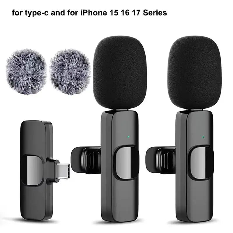 Wireless Lavalier Microphone for iPhone Android