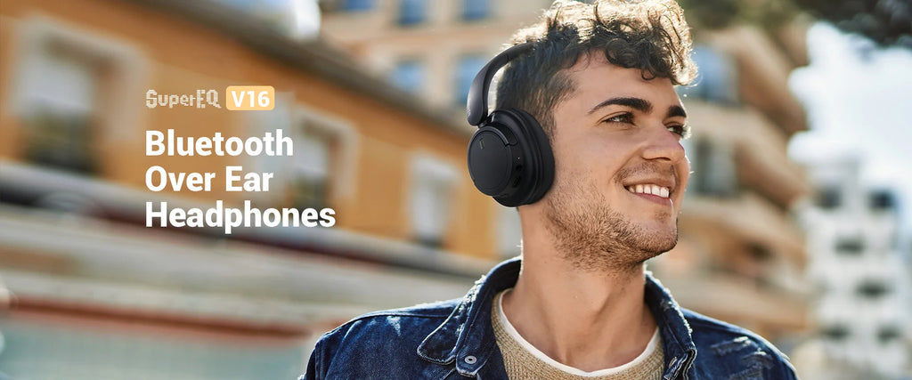 Oneodio V16 Wireless Bluetooth 5.3 Over-Ear Headphones | 90H Playtime | Bass & Pop Modes