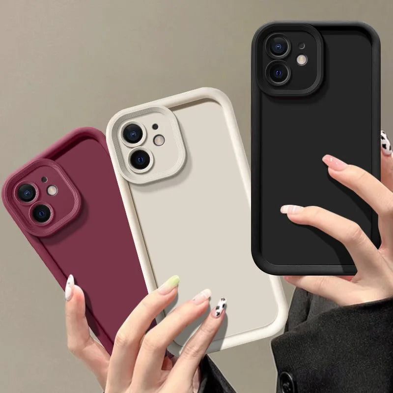 Candy Color Silicone iPhone Case – Shockproof & Slim Fit