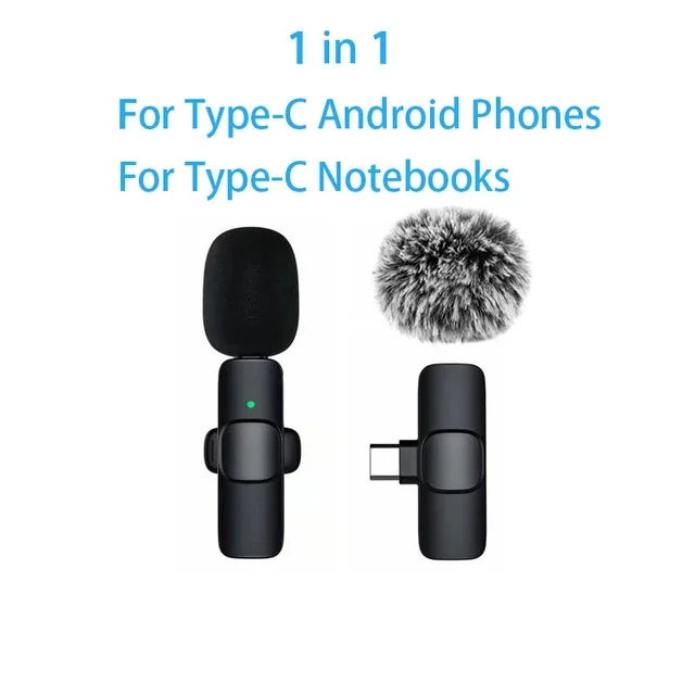 Wireless Lavalier Microphone for iPhone Android