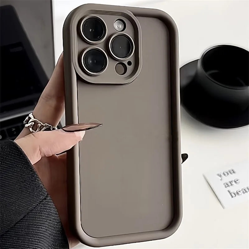 Candy Color Silicone iPhone Case – Shockproof & Slim Fit