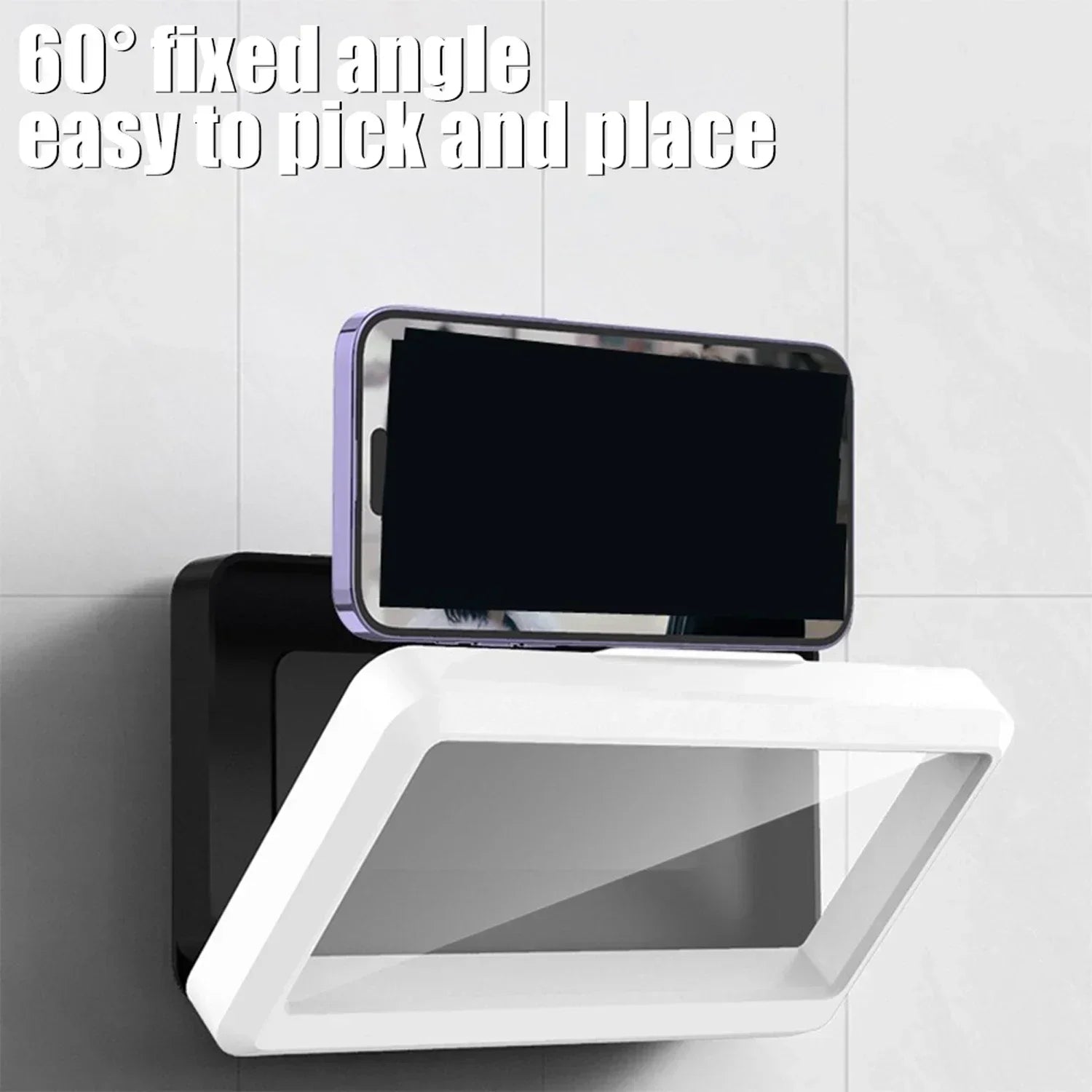 Waterproof Wall Mount Phone Holder 360° Rotatable Smartphone