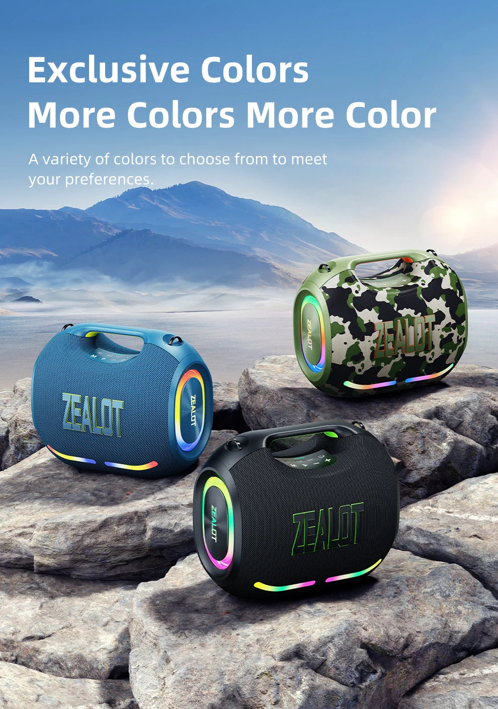 Zealot Big Power Portable Bluetooth Waterproof Speaker