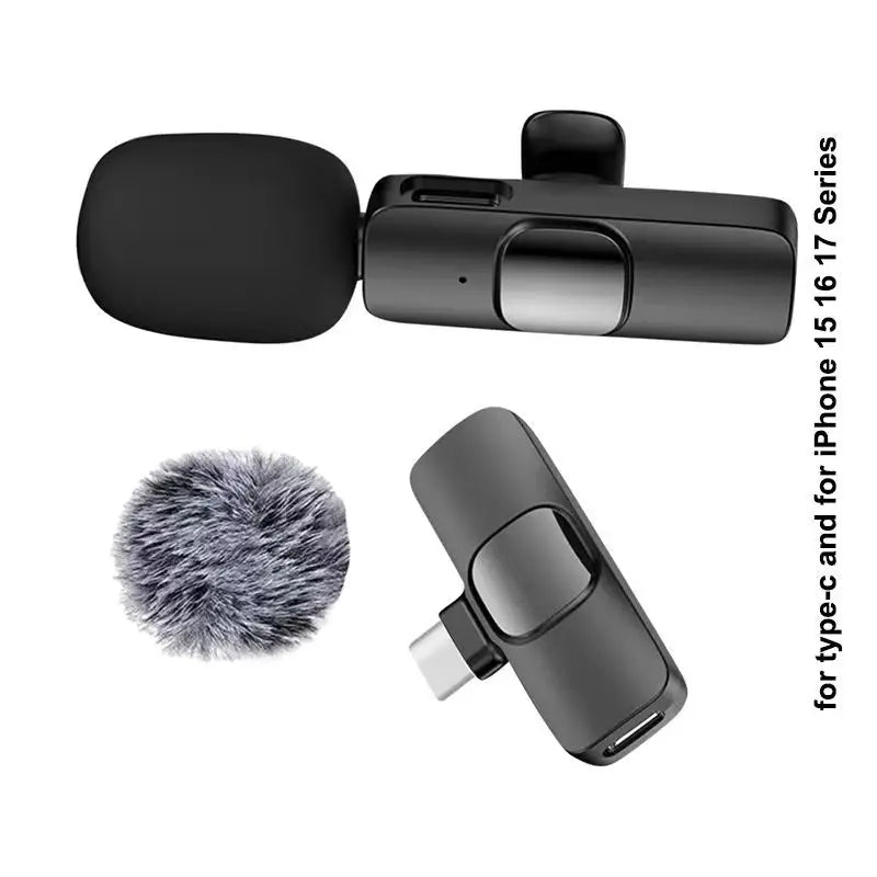Wireless Lavalier Microphone for iPhone Android