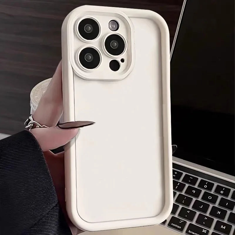 Candy Color Silicone iPhone Case – Shockproof & Slim Fit