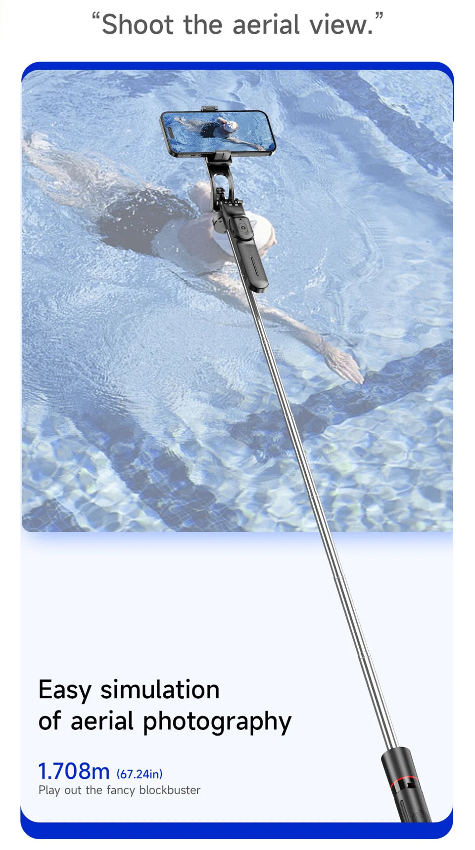 Selfie Stick Tripod with Bluetooth Remote