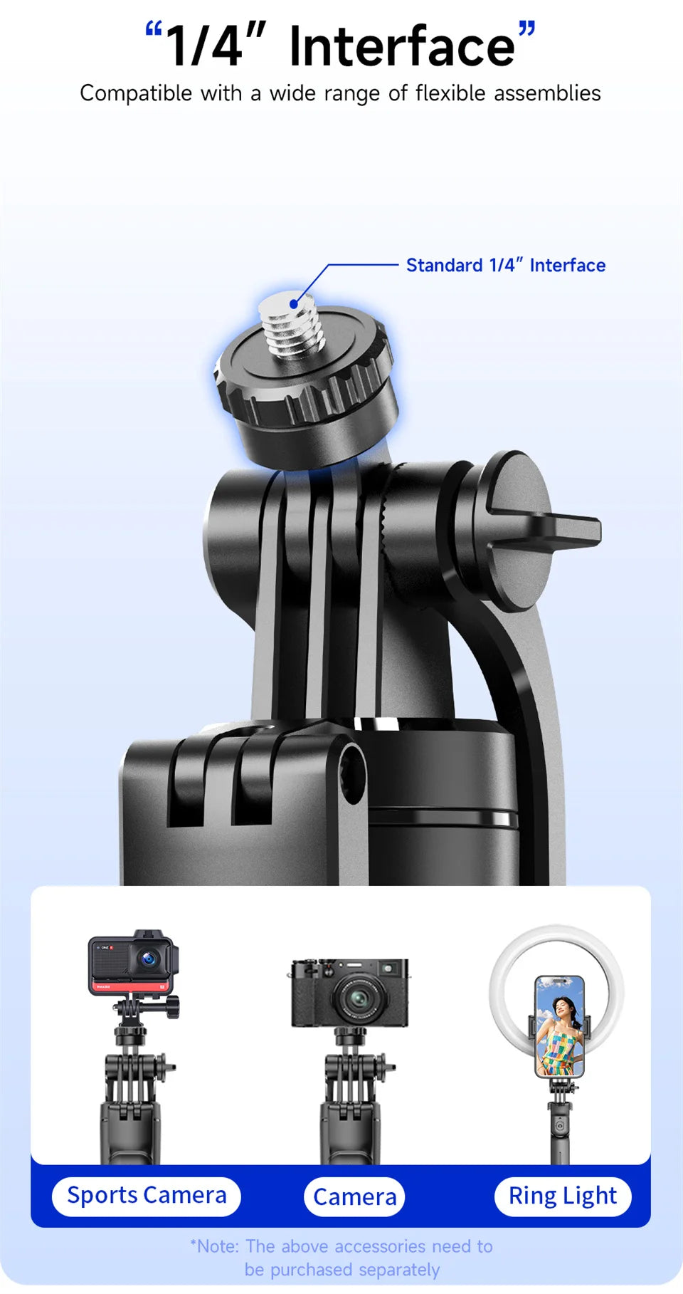 Selfie Stick Tripod with Bluetooth Remote