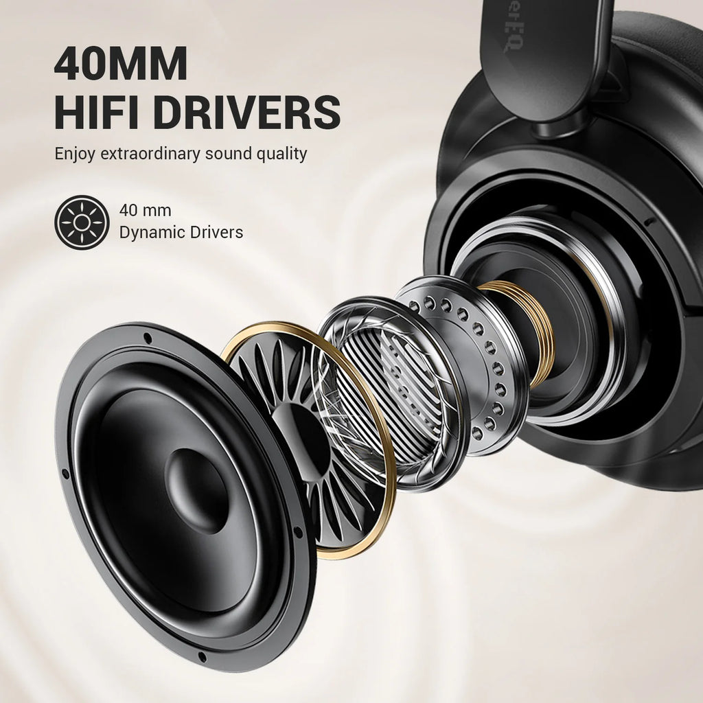 Oneodio V16 Wireless Bluetooth 5.3 Over-Ear Headphones | 90H Playtime | Bass & Pop Modes