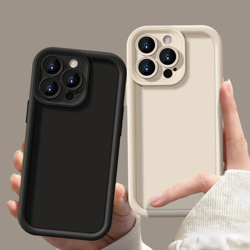 Candy Color Silicone iPhone Case – Shockproof & Slim Fit