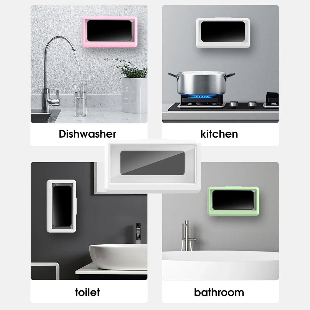 Waterproof Wall Mount Phone Holder with 360° Rotation