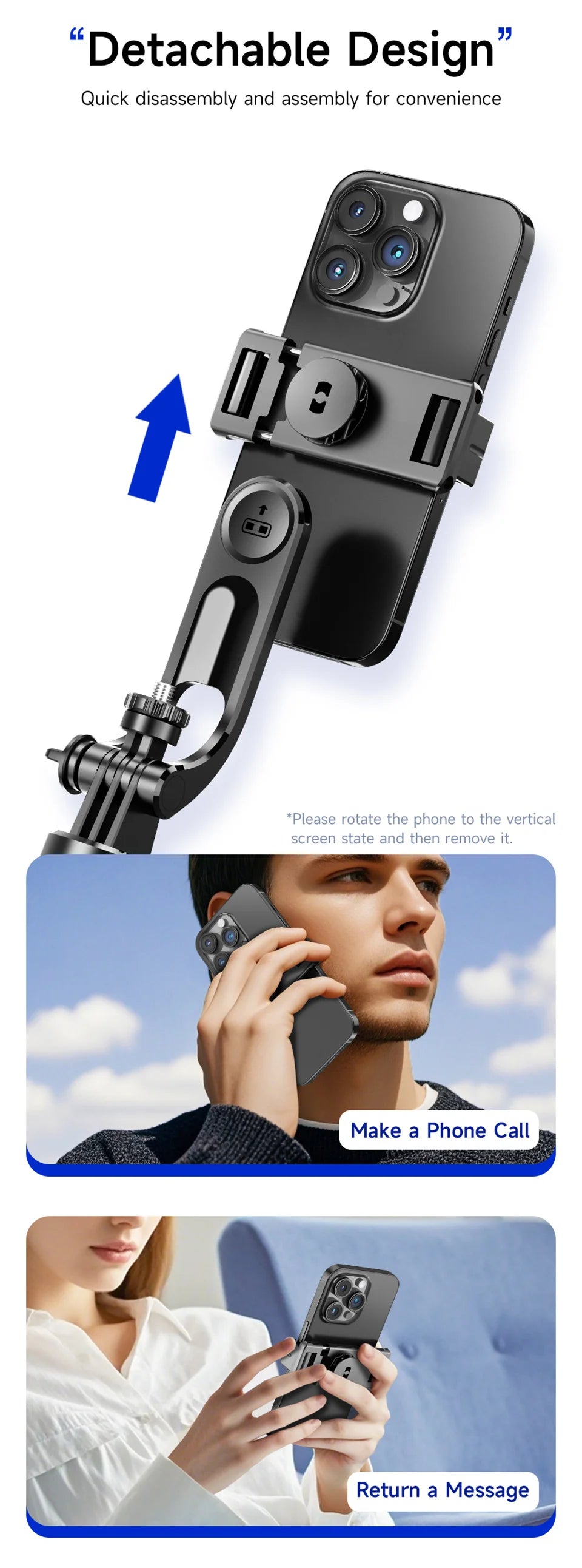Selfie Stick Tripod with Bluetooth Remote