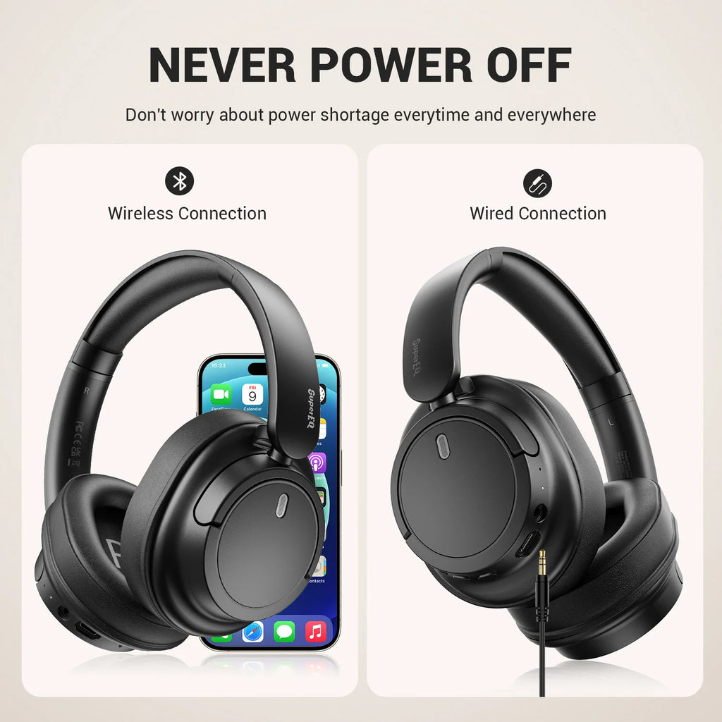 Oneodio V16 Wireless Bluetooth 5.3 Over-Ear Headphones | 90H Playtime | Bass & Pop Modes