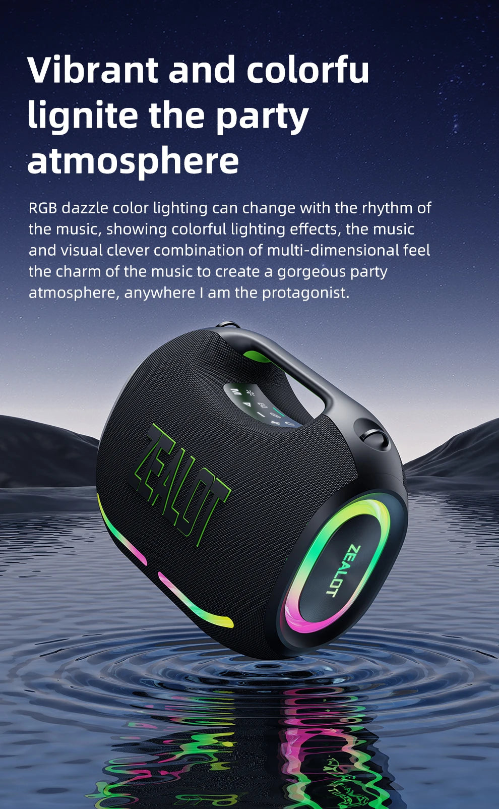 Zealot Big Power Portable Bluetooth Waterproof Speaker