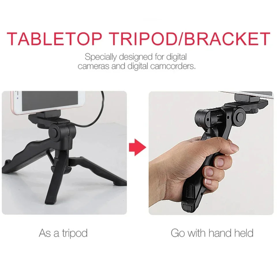 Smartphone Vlogging Kit – Tripod, Phone Holder & Optional Mic + LED Light