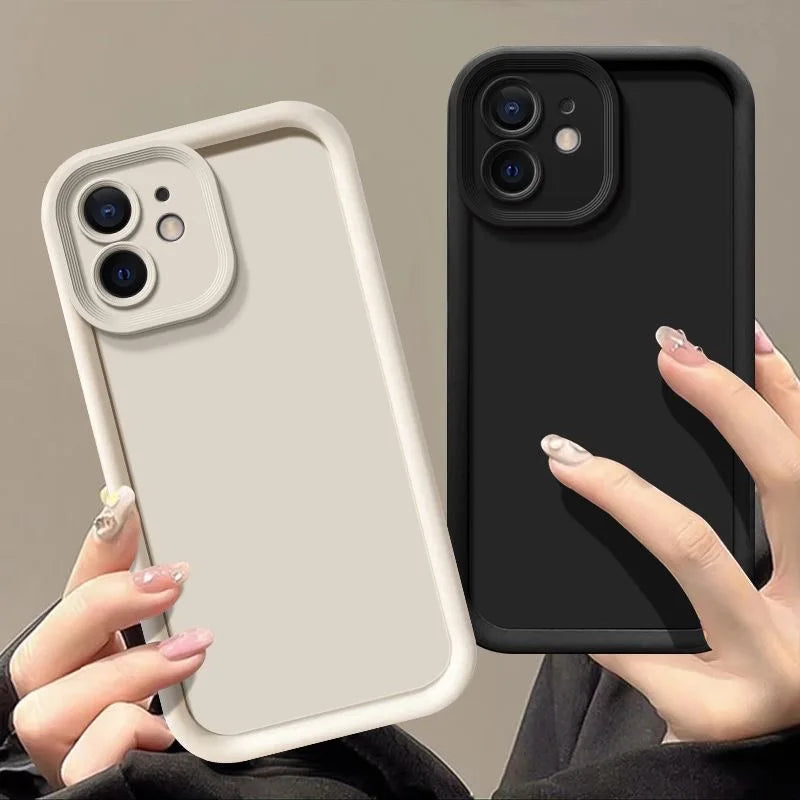 Candy Color Silicone iPhone Case – Shockproof & Slim Fit