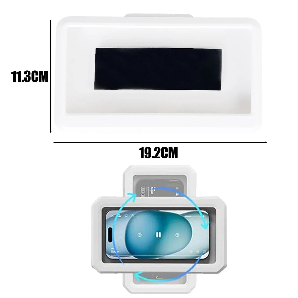 Waterproof Wall Mount Phone Holder with 360° Rotation